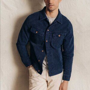 Taylor Stitch - Wool Lined Long Haul Jacket in Rinsed Indigo Waffle